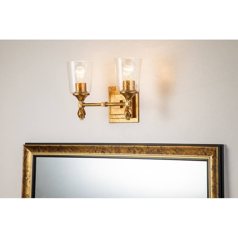 Vetiver 2 Light Vanity Light in Gold