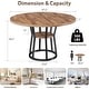 preview thumbnail 5 of 20, Round Dining Table for 4-6, 47.2" Farmhouse Kitchen Table with Storage, Circle Dinner Tables - N/A