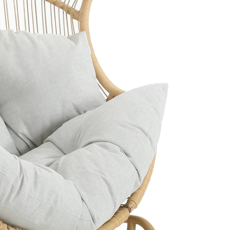 Palos Outdoor Wicker Glider Chair - Light Brown (Excluding the table)