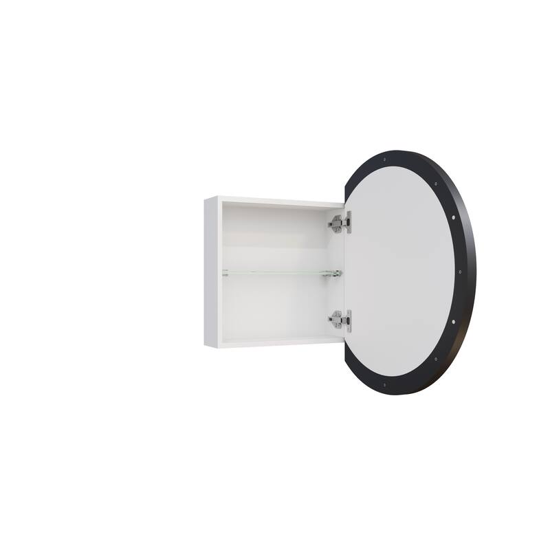 One Door Steel Frame Round Shape Medicine Cabinet