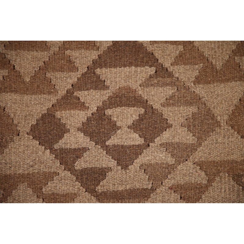 Reversible Kilim Modern Area Rug Flat-weave Wool Carpet - 6'6"x 9'9"