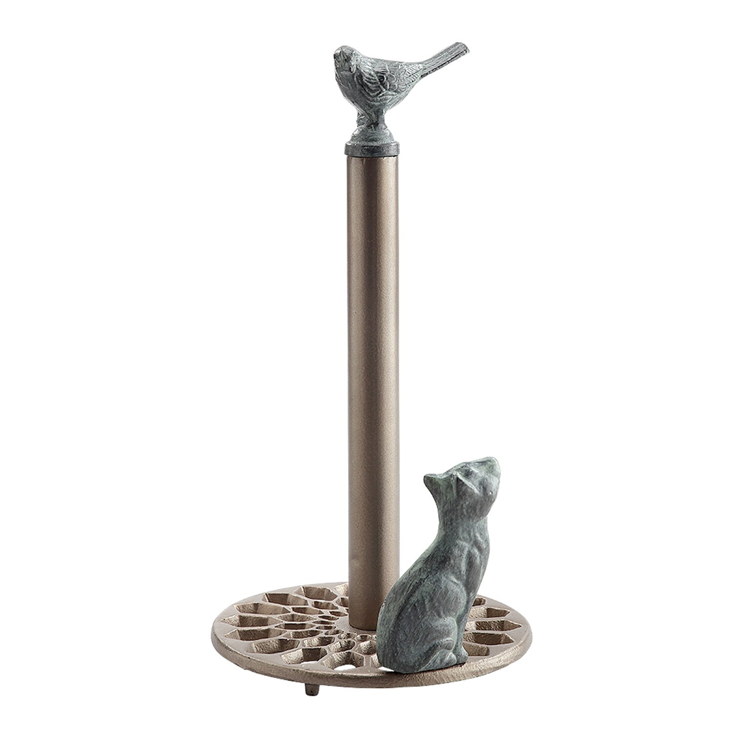 Shop Spi Home Cat And Bird Paper Towel Holder Cast Iron Verdigris