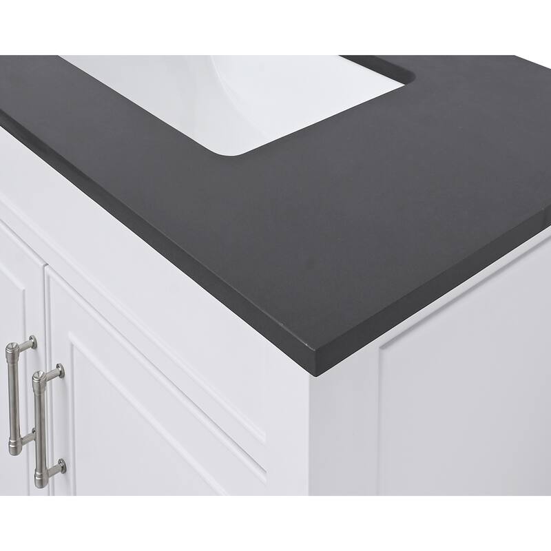 Avanity Quartz Vanity Top with Rectangular Undermount Sinks