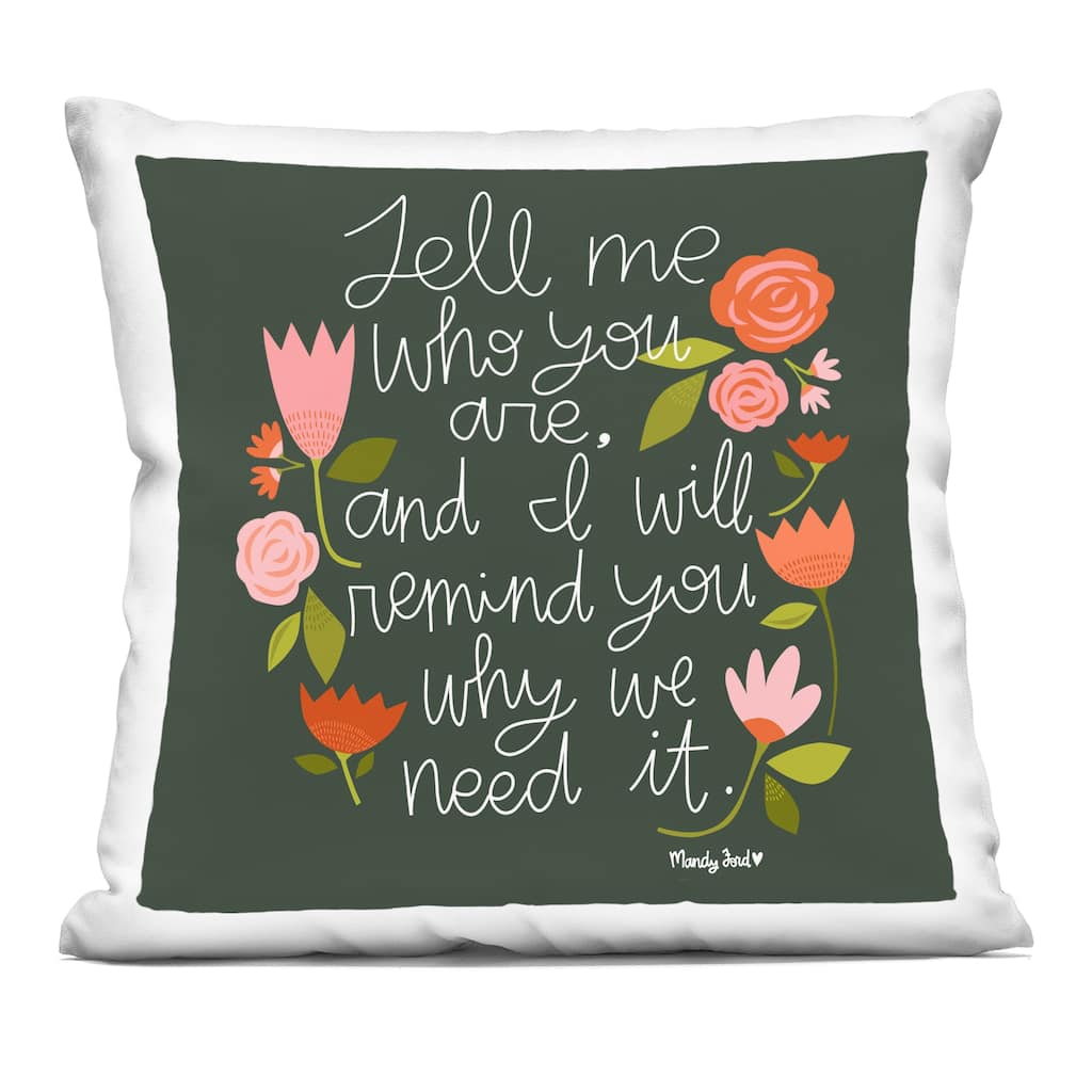 Stupell Inspiring Quote with Florals Decorative Printed Throw Pillow Design by Mandy Ford Art + Illustration