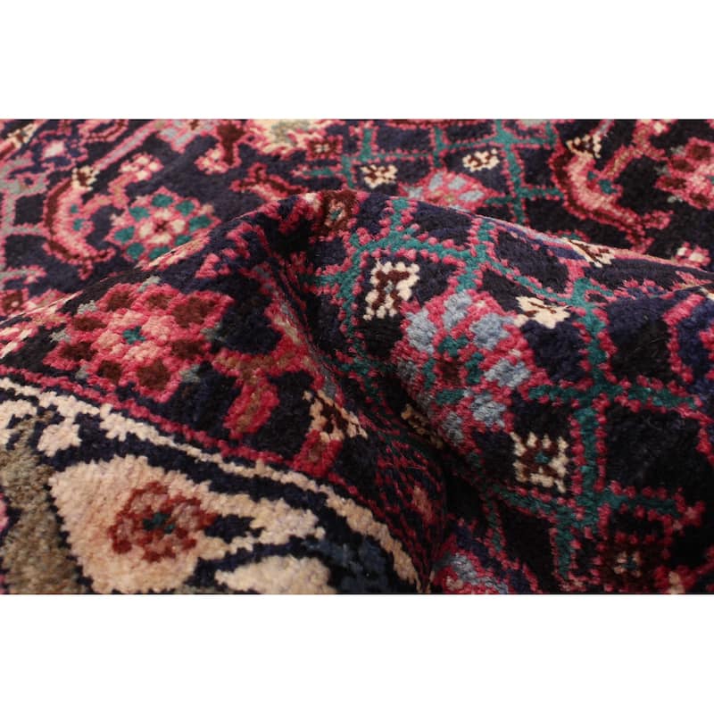 ECARPETGALLERY Hand-knotted Andelz Dark Navy Wool Rug - 3'9 x 9'6