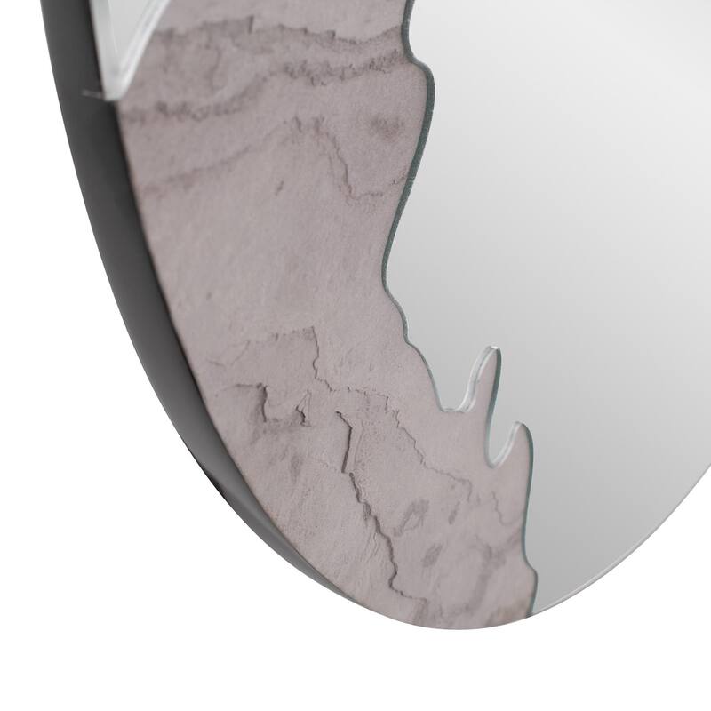 Universal Flow Mirror with Marble - 23.5H X 23.5W X 3/4D