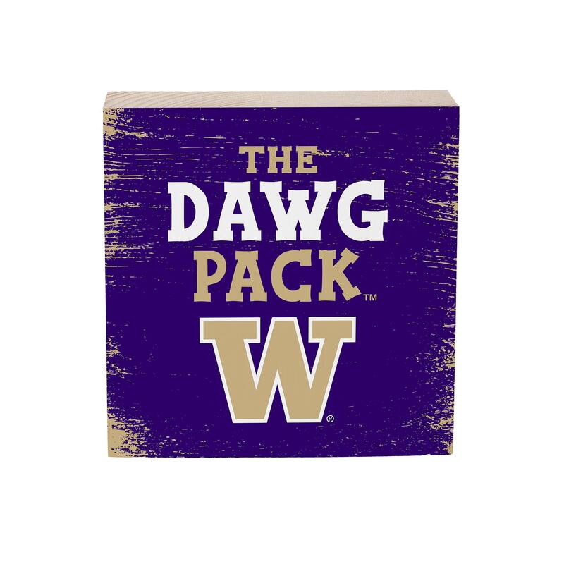 University of Washington Wooden Tabletop Mantel Shelf Sign
