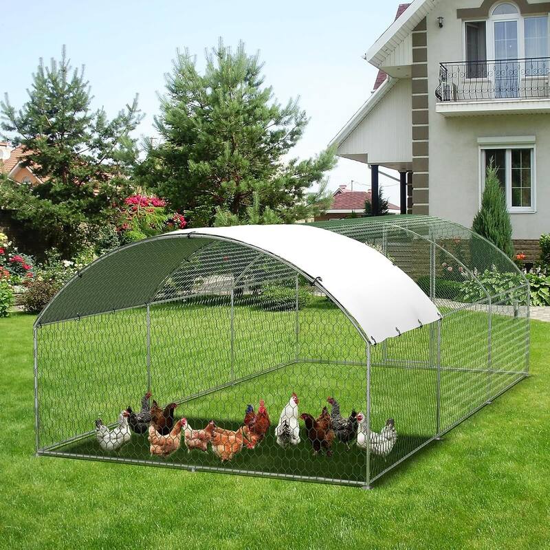 Large Walk-in Chicken Runs with Cover - 9.8×19.7×6.6FT