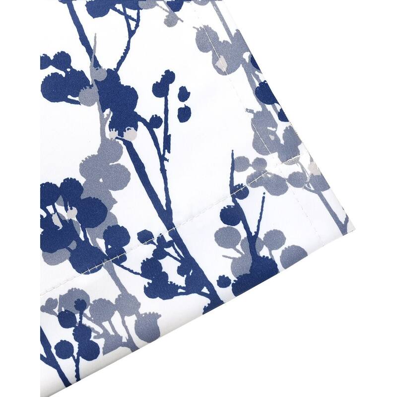 DriftAway Leah Abstract Floral Blossom Ink Painting Thermal Insulated Window Curtain Valance