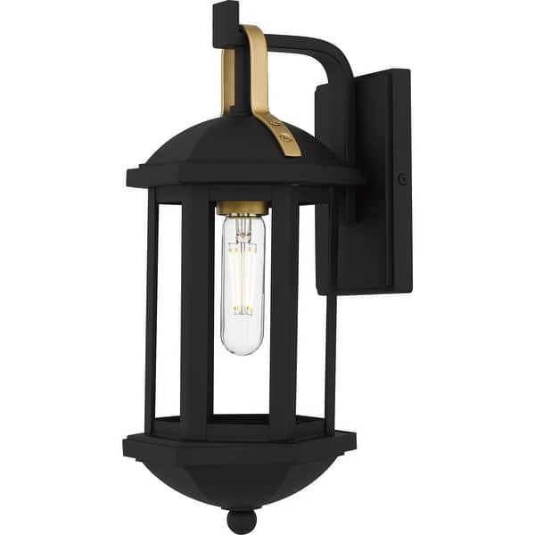 slide 2 of 7, Crestfield 1-Light Matte Black Outdoor Wall Lantern