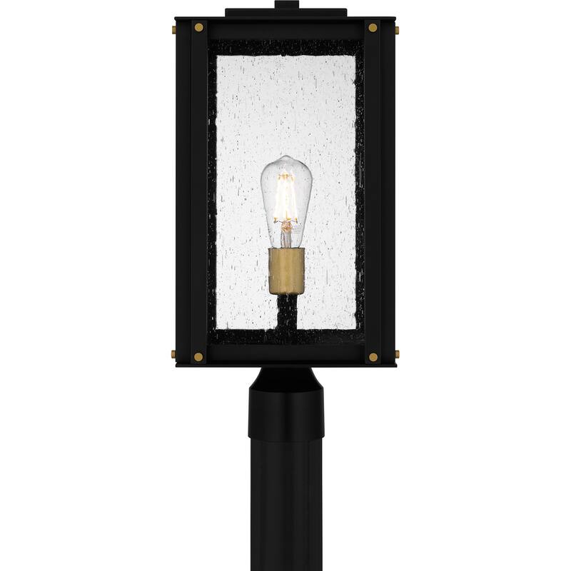 Robbins 1-Light Matte Black Outdoor Post Lantern