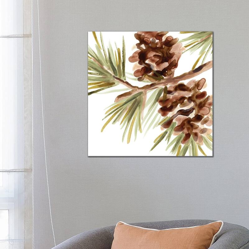 iCanvas "Simple Pine Cone IV" by June Erica Vess Canvas Print - 26x26x1.5