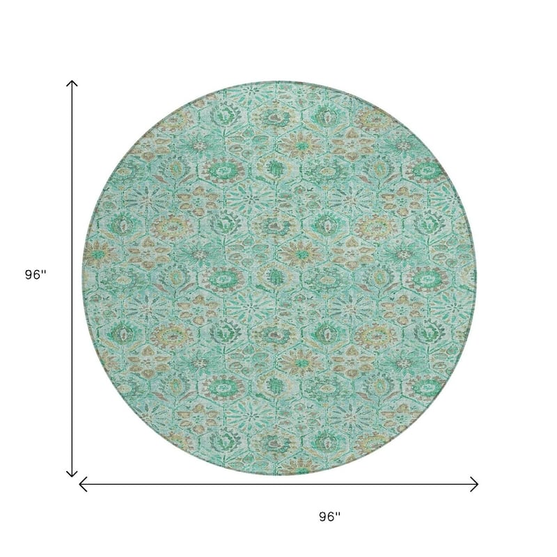 HomeRoots Floral Transitional Rectangle Outdoor Rug
