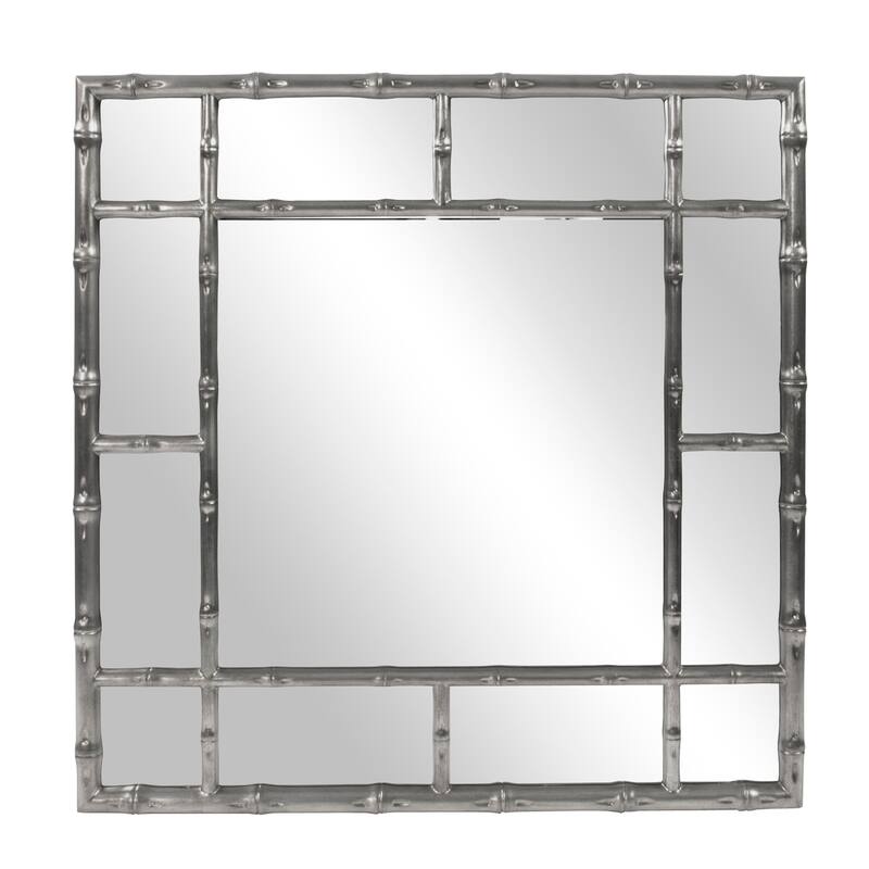 Allan Andrews Square Bamboo Framed Wall Mirror - 40" x 40"