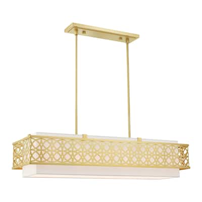 Livex Lighting Calinda 6 Light 40" Wide Linear Chandelier
