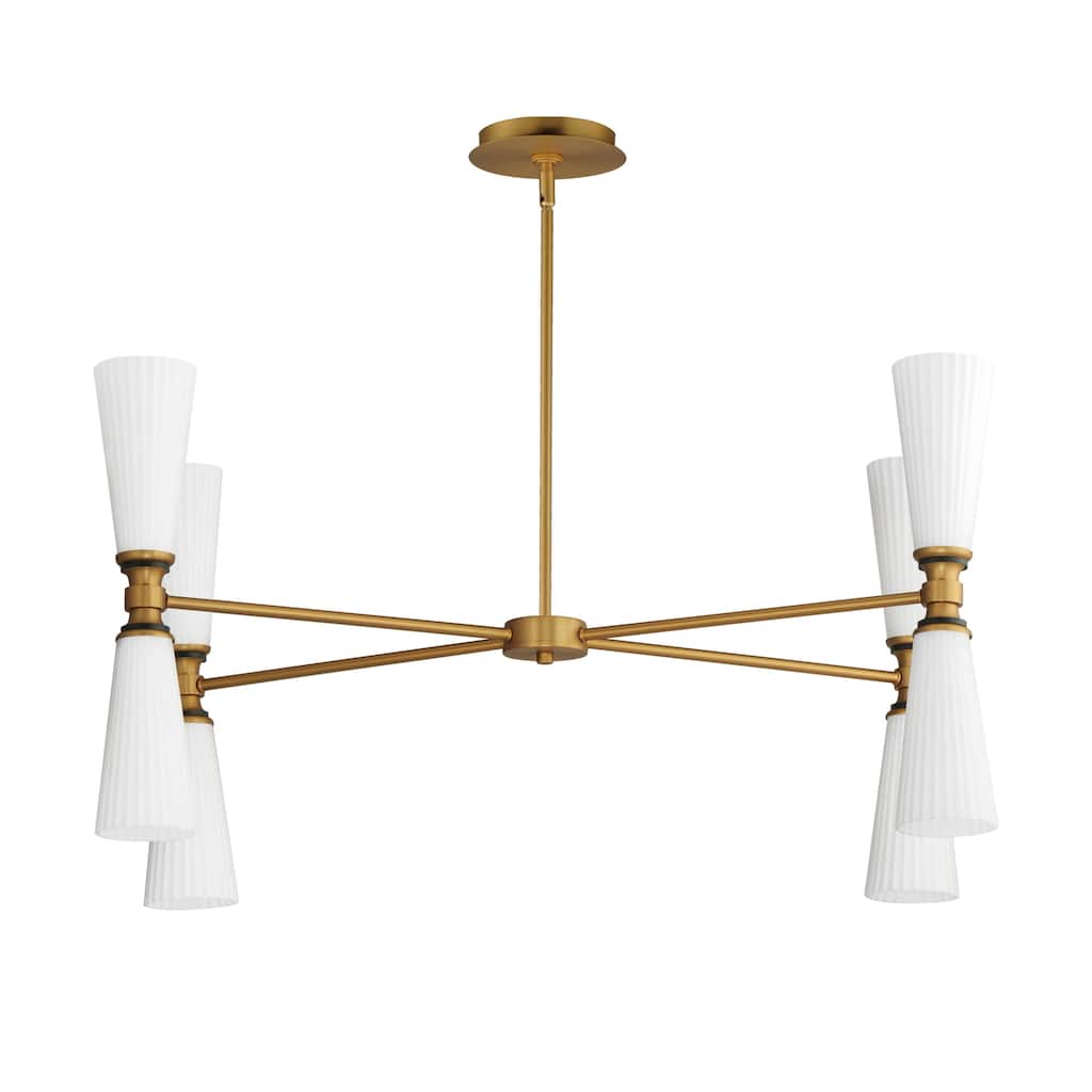 Maxim 24828SW Krevat 8 Light 18" Wide Chandelier