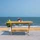 preview thumbnail 35 of 59, SAFAVIEH Outdoor Akita Folding Table with Umbrella Hole - 54.6" x 31.2" x 28.08"