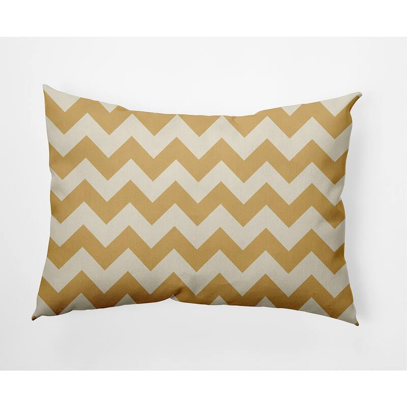 Zig Zag Stripe Soft Spun Polyester Decorative Throw Pillow - Specialty - Yellow