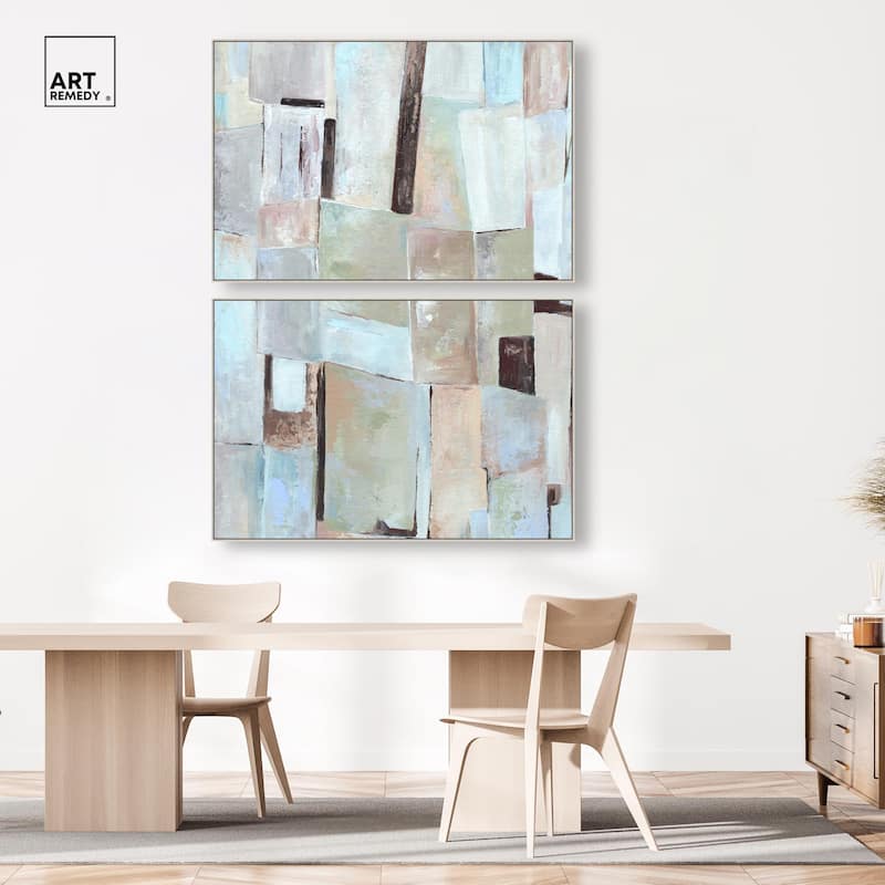 Crossed Lines Canvas Set of 2 by Art Remedy