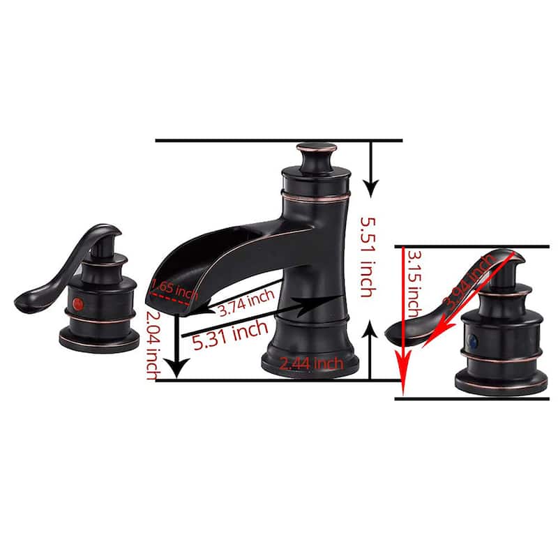 Two-Handle Widespread Bathroom Faucet
