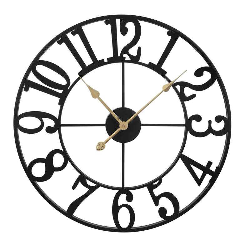 Large Wall Clocks for Living Room Decor, Silent Non Ticking Wall Clocks Battery Operated,18 Inch Decorative Analog Metal