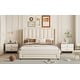 preview thumbnail 19 of 50, Beige Full Velvet Upholstered Bed with Large Storage Drawer - Stylish & Spacious