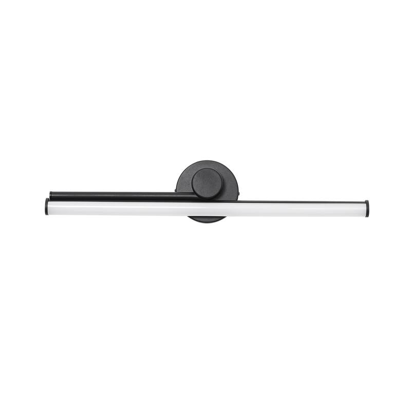 1-Light 23.8" W Modern Black Linear Metal Dimmbale Integrated LED Bathroom Vanity Mirror Light/Picture Light