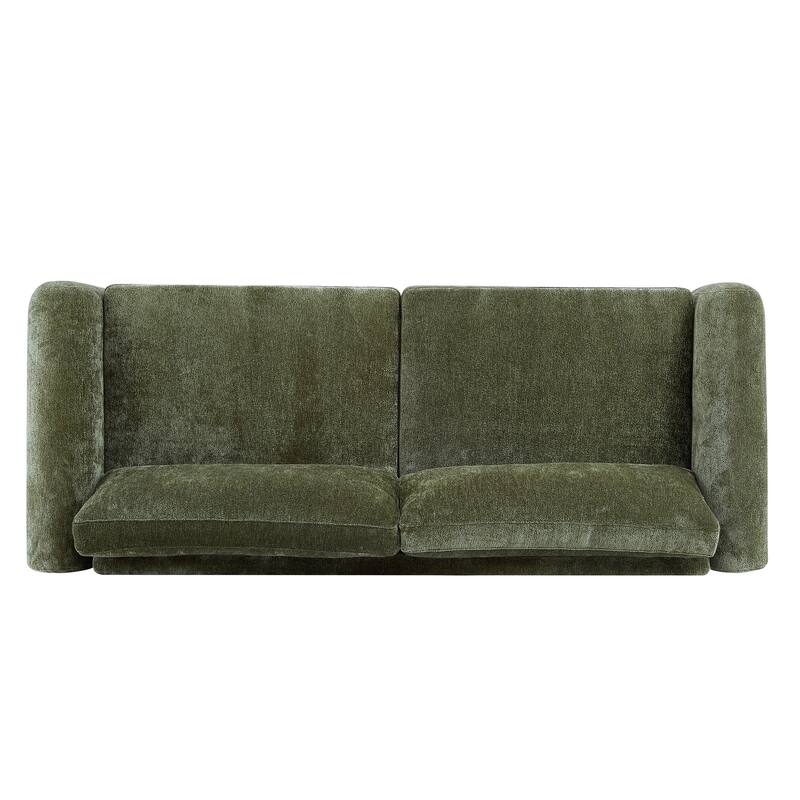 Christopher Knight Home - Hartly Modern Chenille Upholstered 3-Seater Sofa with Solid Wood Legs