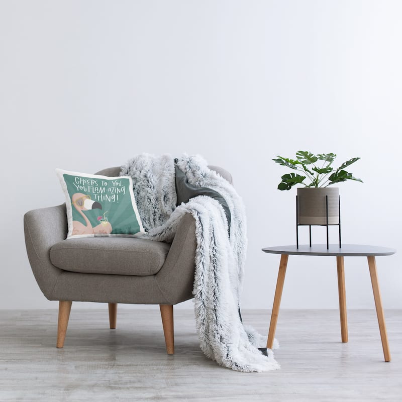 Stupell Cheers To You Flamazing Decorative Printed Throw Pillow Design by Sarah Hickman