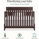 preview thumbnail 4 of 5, Evolur Atlas 5 in 1 Convertible Crib, Converts from Baby Crib to Toddler Bed