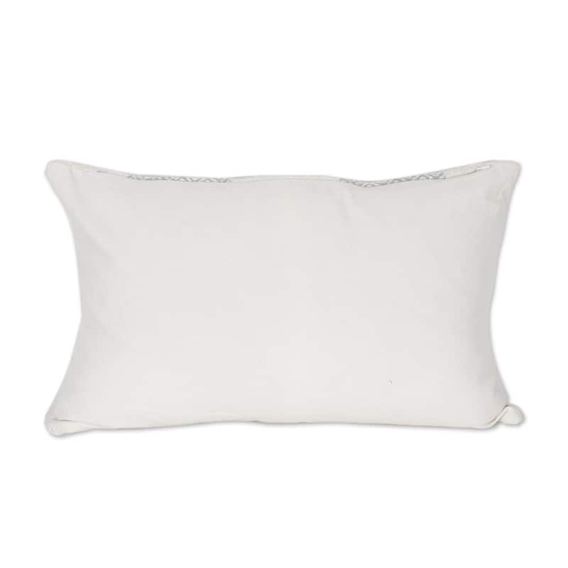Novica Handmade Diamond Elegance In Grey Cotton Cushion Covers (Pair)