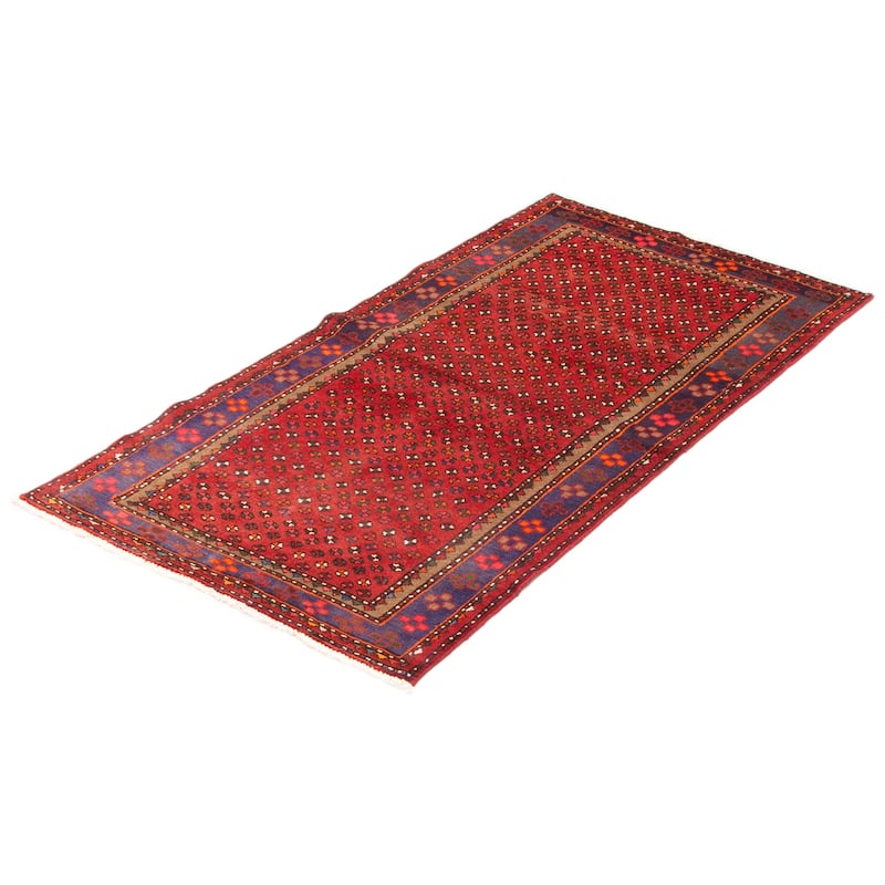 ECARPETGALLERY Hand-knotted Andelz Red Wool Rug - 3'5 x 6'3