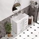 preview thumbnail 52 of 61, Modern Bathroom Vanity with Ceramic Sink, Soft-Close Storage Cabinet and Glossy Easy-Clean Countertop