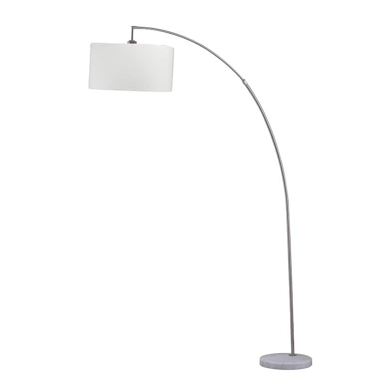 Silver Arch Floor Lamp with Shade