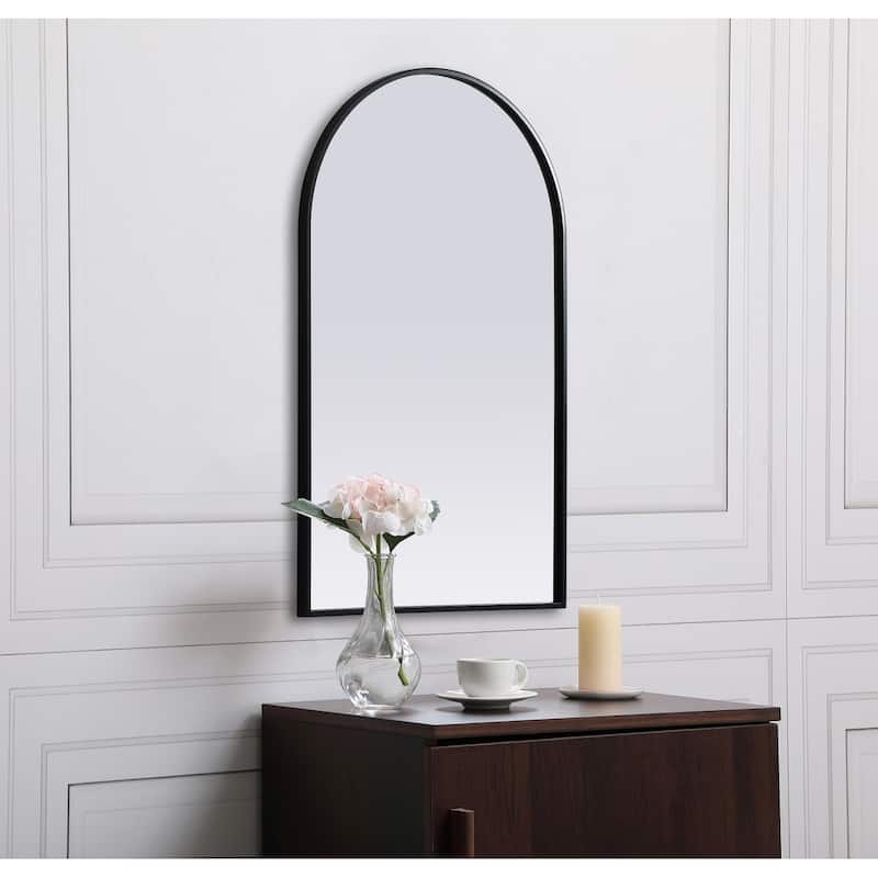 Indigo Home Metal Frame Arch Mirror 22x36 Inch