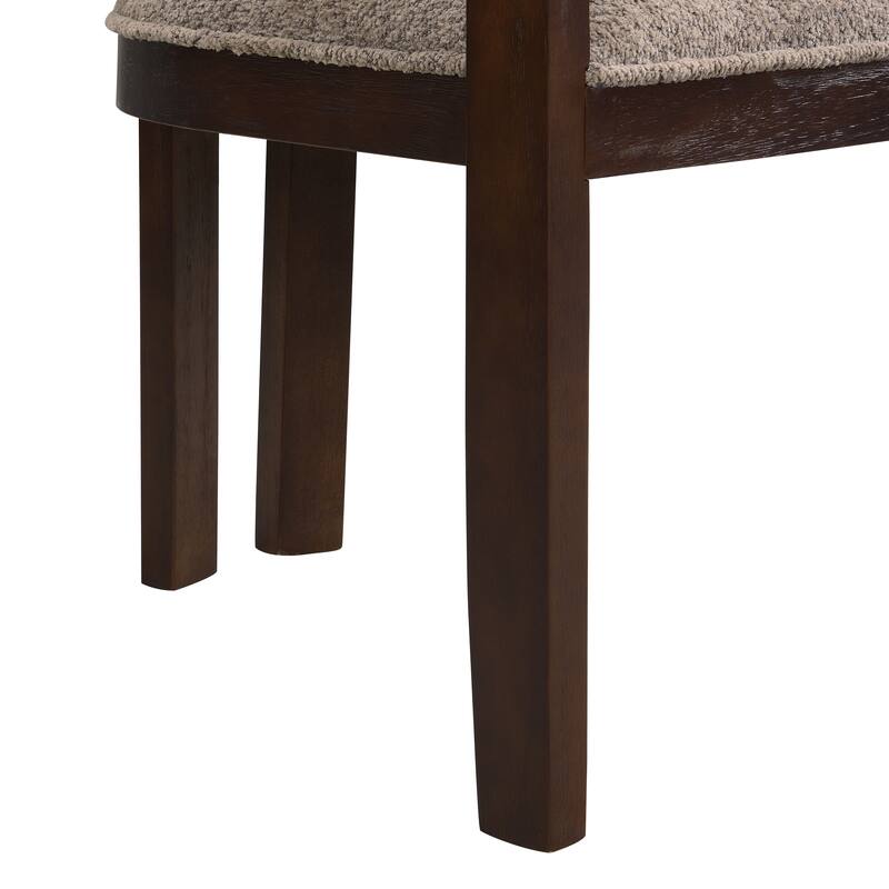 Conrad Sophisticated Modern Dining Chair With Armrest and Solid Wood Frame by Christopher Knight Home