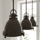 preview thumbnail 1 of 8, Hunter Bridgemoor 12" 1 Light Pendant - Kitchen Island, Dining room - Industrial, Farmhouse Noble Bronze
