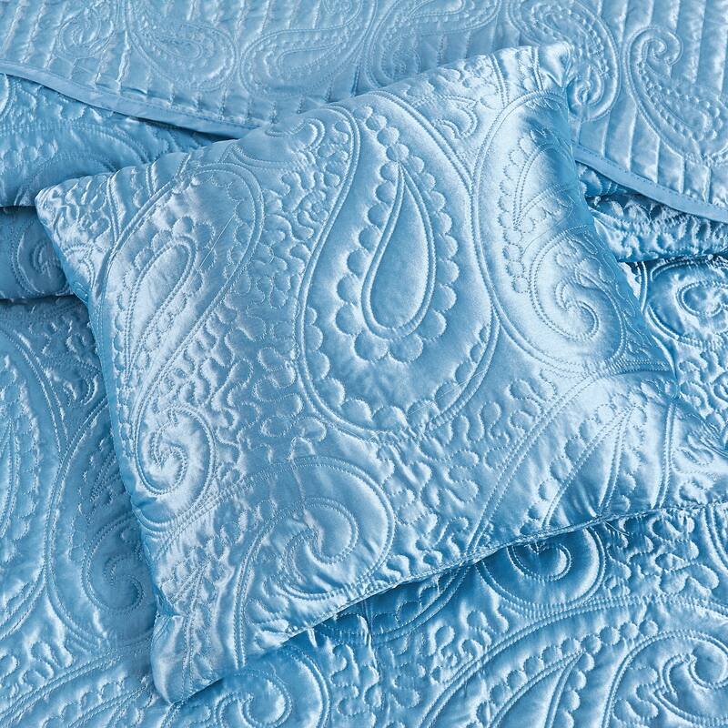 Serenta Quilted Satin 4-piece Bedspread Set