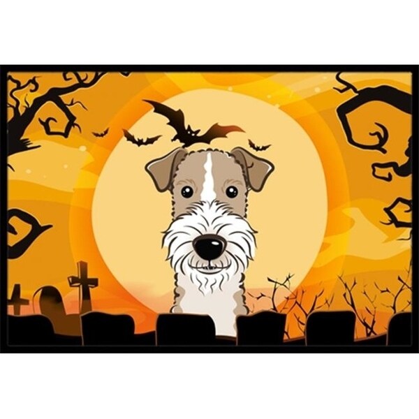 Carolines Treasures BB1805JMAT Halloween Wire Haired Fox Terrier Indoor & Outdoor Mat 24 x 36 in.