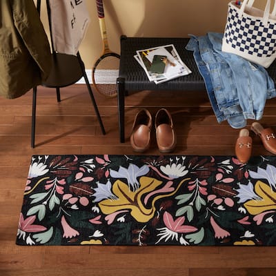 TOWN & COUNTRY LUXE Livie Everwash Washable Non-Slip Backing Kitchen Mat