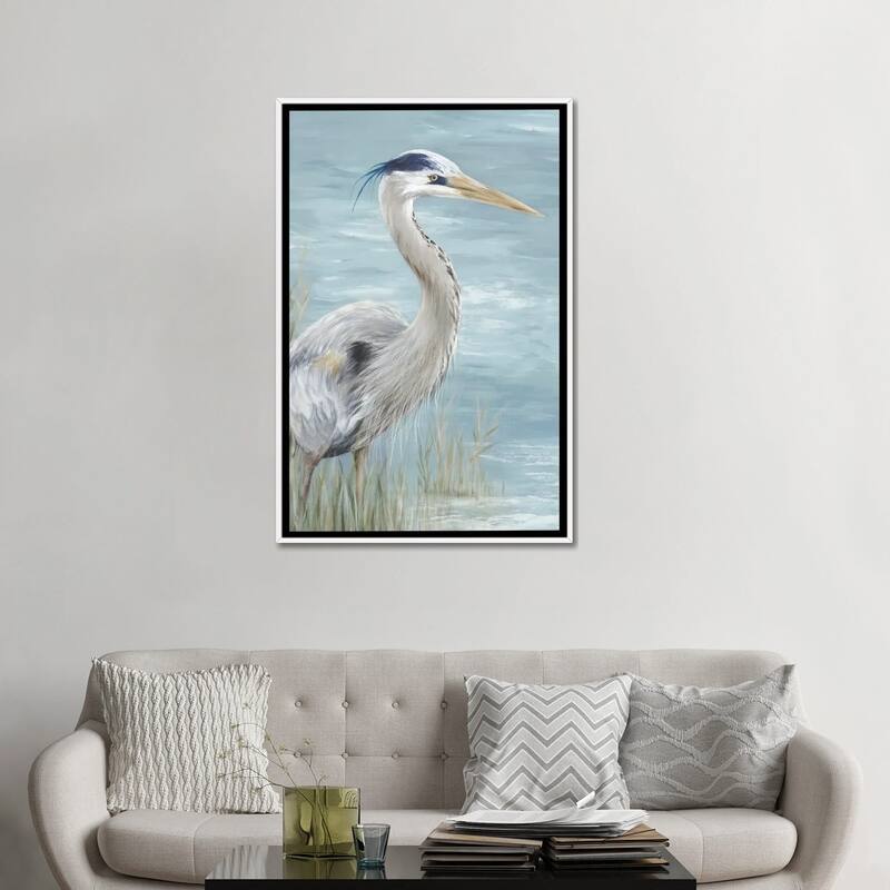 iCanvas "Great Blue Heron Gaze" by Eva Watts Framed Canvas Print