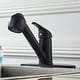 preview thumbnail 2 of 9, Pull-Out Swivel Spout Spray Brushed Kitchen Faucet w/ Mixer Tap Black