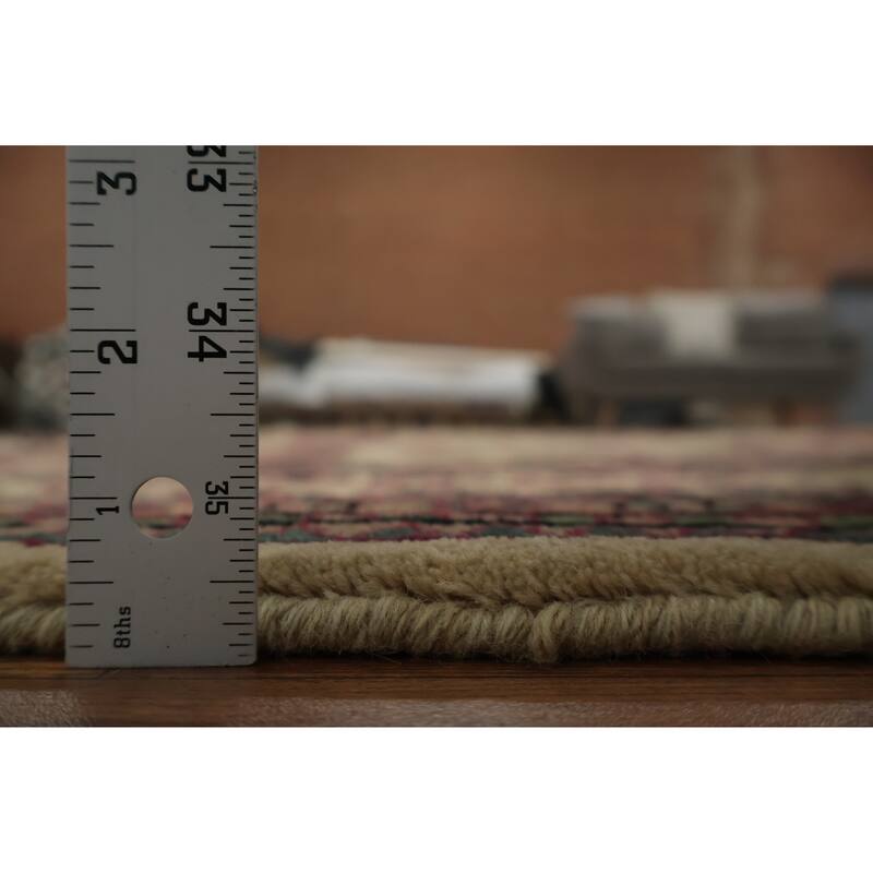 Hand Knotted Oriental 100% Wool Carpet Traditional All-Over Beige & Ivories Agra Area Rug - 11' 9'' X 8' 9''