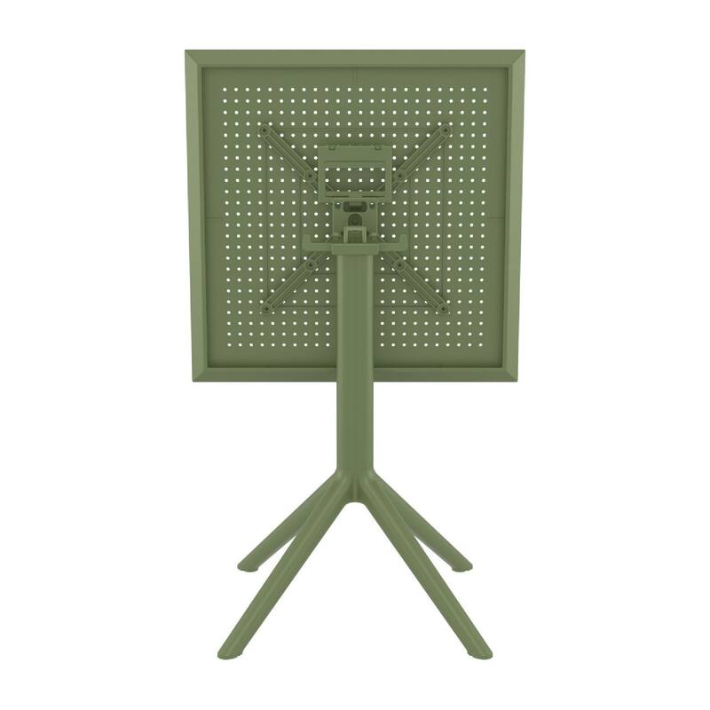 24" Olive Green Square Folding Table