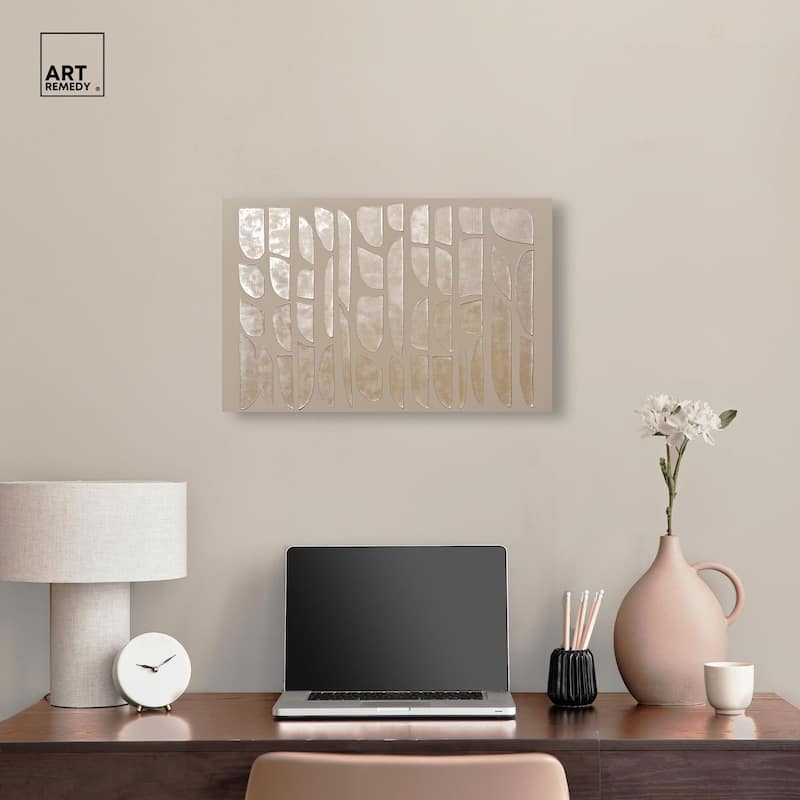 Textured Tiles Canvas by Art Remedy, Gallery Wrapped