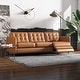 preview thumbnail 6 of 6, Ellis Mid-Century Modern Genuine Leather Power Incliner Sofa