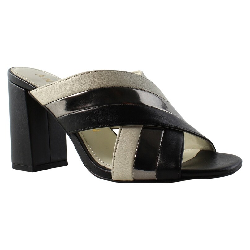 Shop Anne Klein Womens 25022222 Black Slides Size 6 - On Sale - Free Shipping On Orders Over $45 