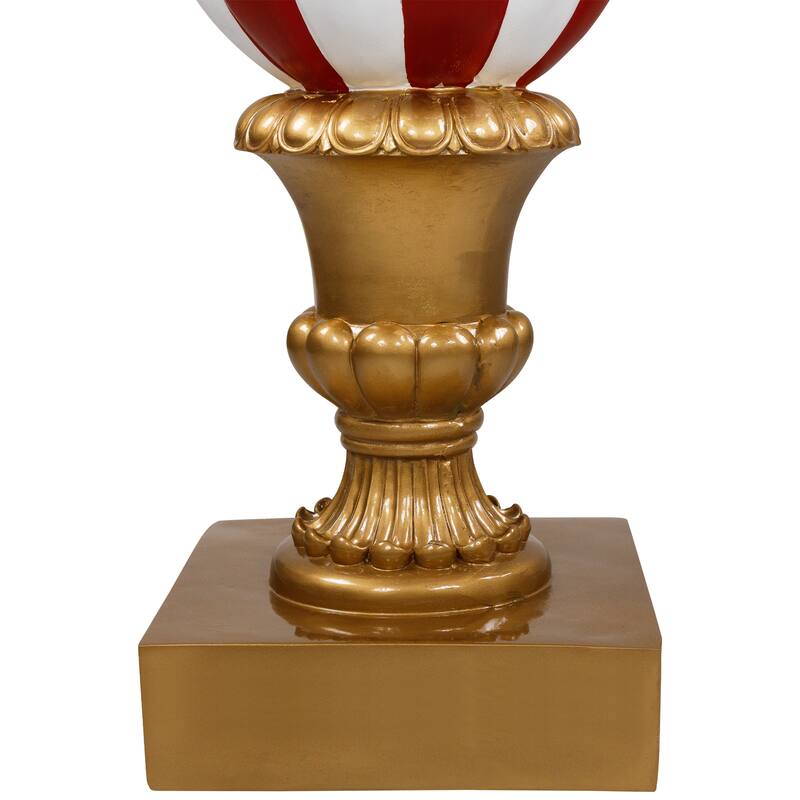 Commercial Size Candy Cane Ball Finial Christmas Decoration 48" - Red and White