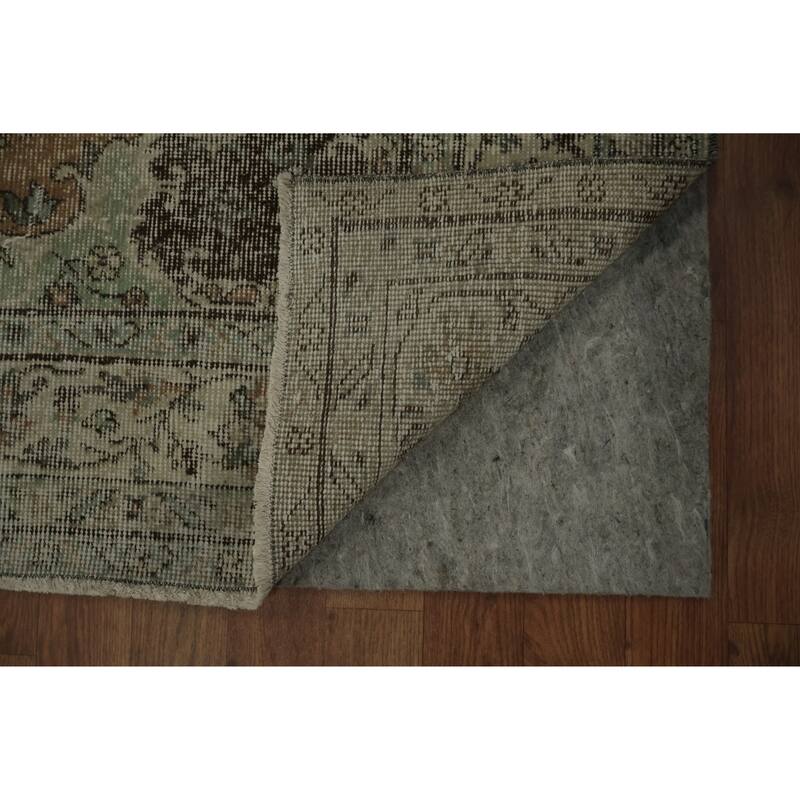 Hand Knotted Oriental 100% Wool Carpet Transitional Floral Oranges & Rust Anatolian Area Rug - 9' 2'' X 5' 7''