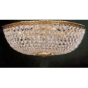 Swarovski Elements Crystal Trimmed Chandelier Lighting French Empire Crystal Flush Basket